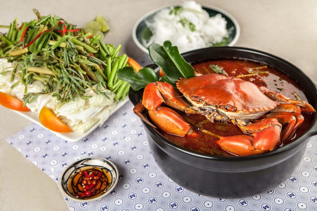 Hotpot with Paddy Crab Paste Dong Thap Province